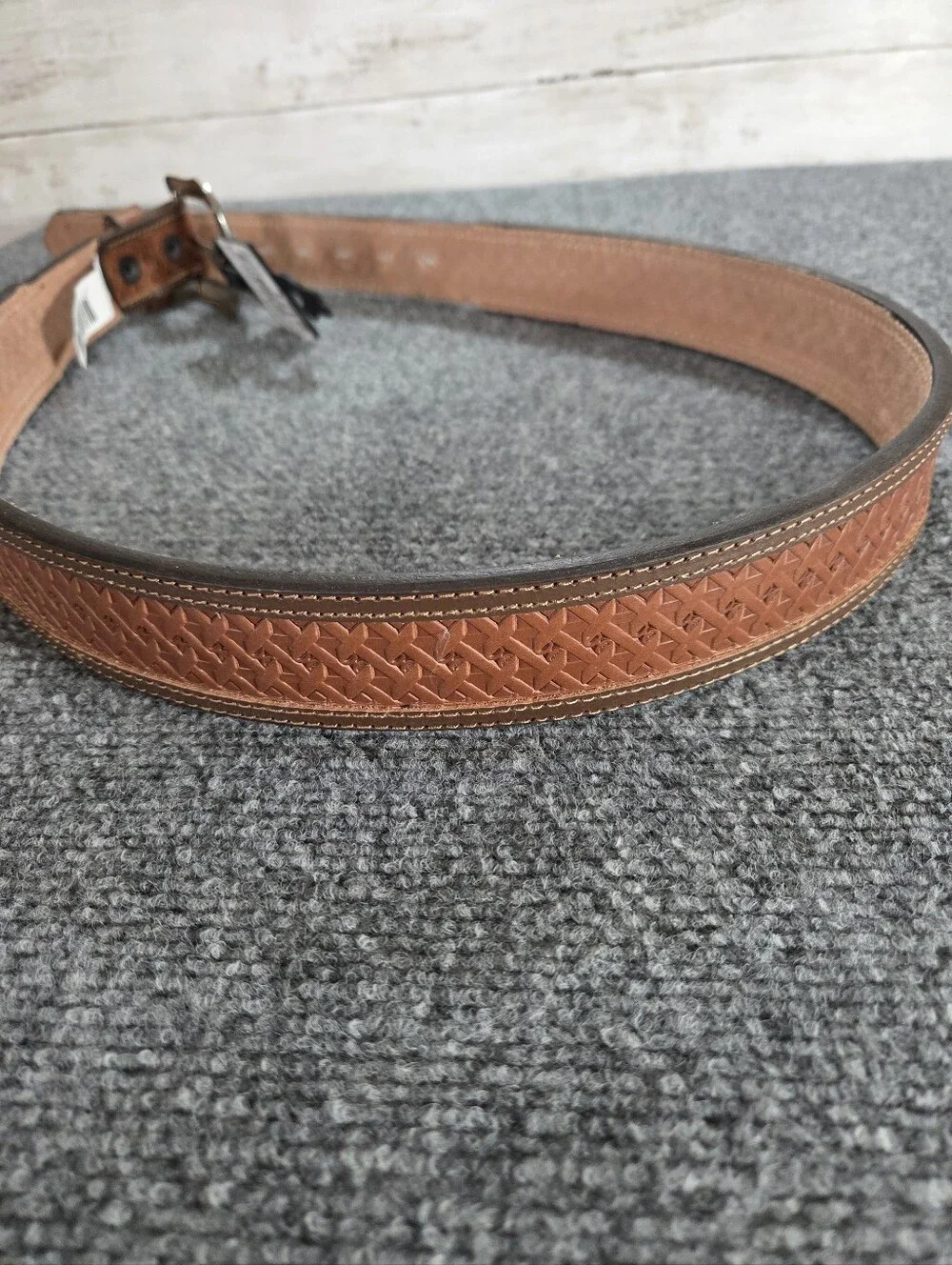 Hooey Brands Men’s Brown Basketweave Leather Belt Size 40 Western Cowboy